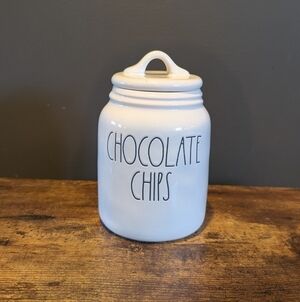Rae Dunn White Chocolate Chips Canister